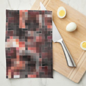 Vierkachelmosaik in Beige-Braun Geschirrtuch (Viertel Falte)