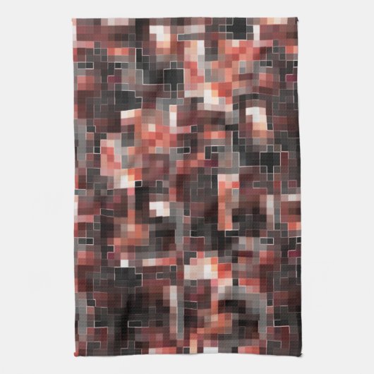 Vierkachelmosaik in Beige-Braun Geschirrtuch (Vertikal)