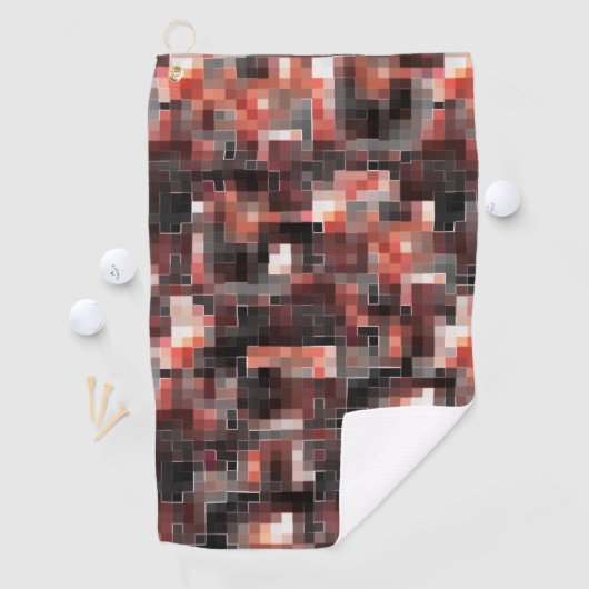 Vierkachelmosaik in Beige-Braun Golfhandtuch (Insitu)