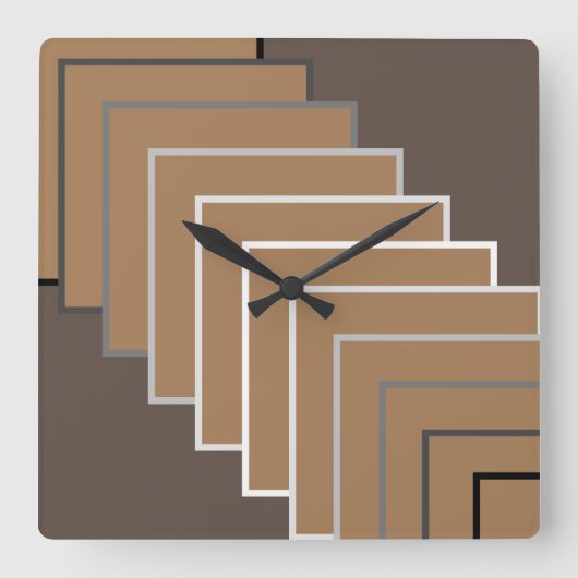 Vierkant Quadratische Wanduhr (Vorderseite)