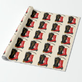 Vierkant-Tanz-Cowboy-Stiefel Geschenkpapier (Ungerollt)