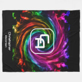 Vierkantenrauche Multicolor Fleece Blanket (Vorderseite (Horizontal))