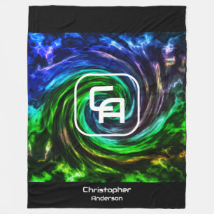Vierkantenrauche Multicolor Fleece Blanket