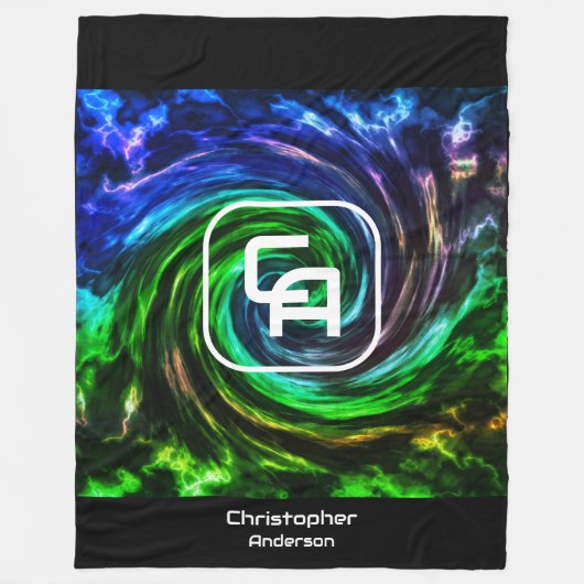 Vierkantenrauche Multicolor Fleece Blanket (Vorderseite)