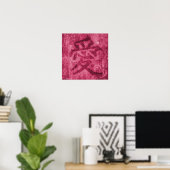 Vierkantposter-Druck mit roter chinesischer Liebe Poster (Heimbüro)