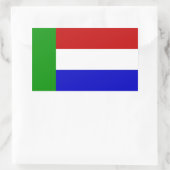 Vierkleur Rechteckiger Aufkleber (Tasche)