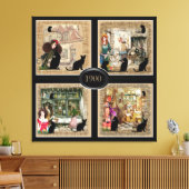 Viermal Anton Pieck Leinwanddruck (Insitu (Wohnzimmer))