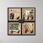 Viermal Anton Pieck Leinwanddruck (Vorderseite)