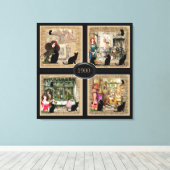 Viermal Anton Pieck Leinwanddruck (Insitu (Holzboden))