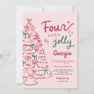 Viermal ewig fröhliche Kokette Weihnachten 4. Gebu Einladung