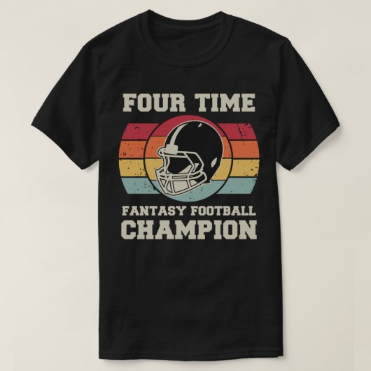 Viermaliger Fantasy Football Champion T-Shirt (Design vorne)
