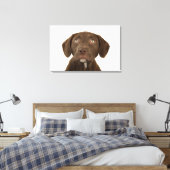 Viermonatiges Puppy-Labrador-Portrait Leinwanddruck (Insitu (Schlafzimmer))