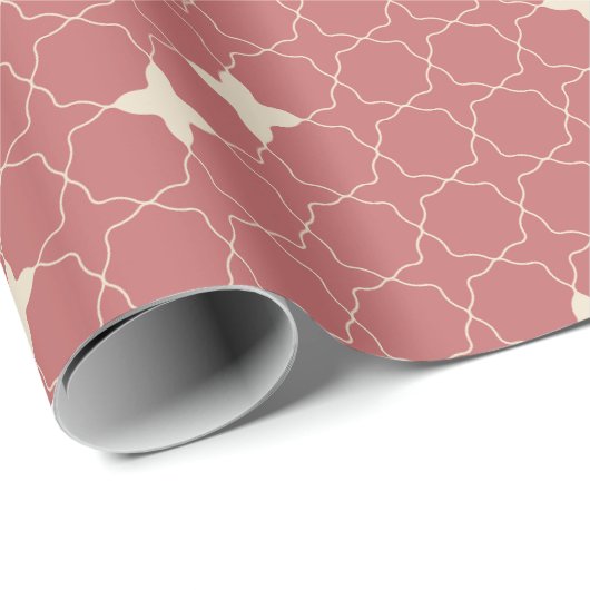 Vierpass geometrisches Muster Geschenkpapier (Rolleneckpunkt)