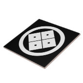 Vierquadrat in einem Kreis getilgt Fliese (Seite)