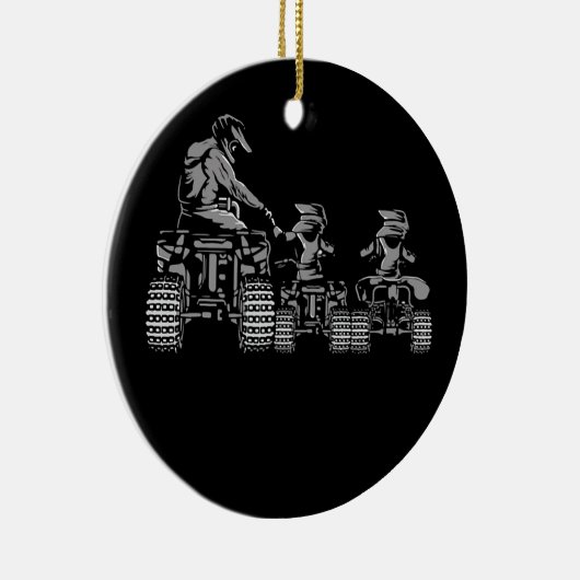 Vierrad-Evolution ATV 4 Wheeler Keramik Ornament (Rechts)