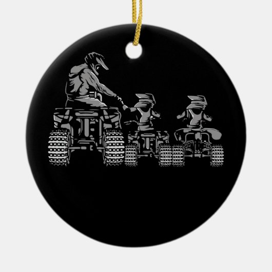 Vierrad-Evolution ATV 4 Wheeler Keramik Ornament (Vorne)