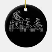 Vierrad-Evolution ATV 4 Wheeler Keramik Ornament (Hinten)