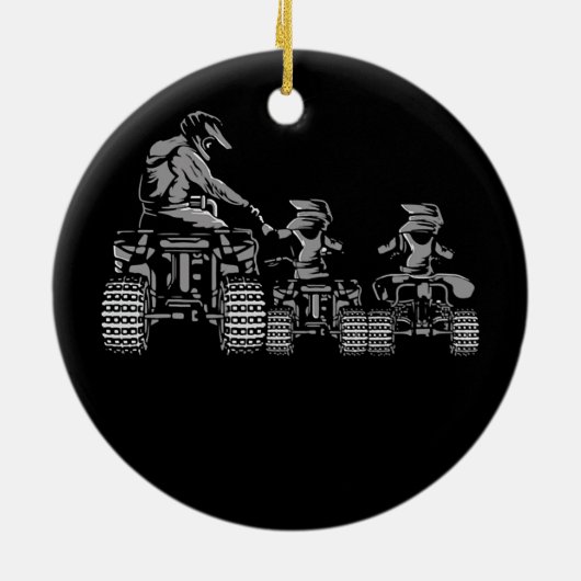 Vierrad-Evolution ATV 4 Wheeler Keramik Ornament (Hinten)