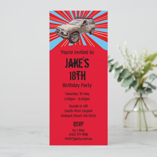 Vierradantrieb Einladung (Stehend Vorderseite)