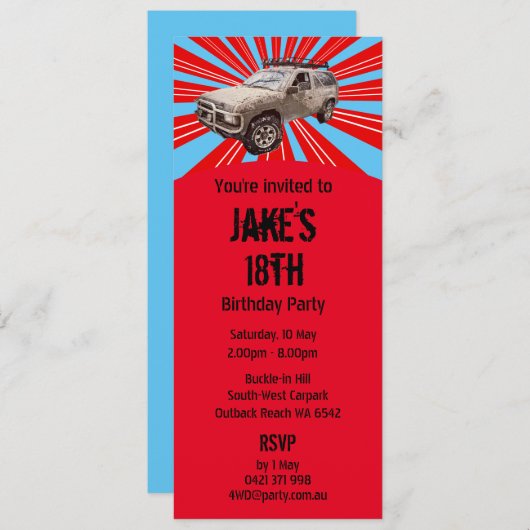 Vierradantrieb Einladung (Vorne/Hinten)