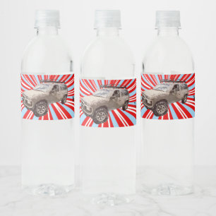 Vierradantrieb Wasserflaschenetikett