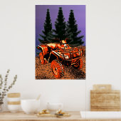 Vierraddruck Poster (Küche)