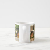 Vierrädrige Pferdekutsche gezeichnet Espressotasse (Rückseite)