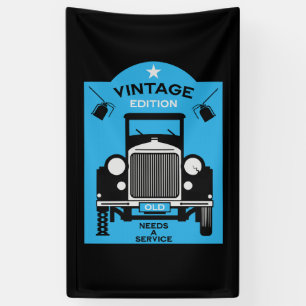 Vierragenarian Happy Birthday Over the Hill Banner