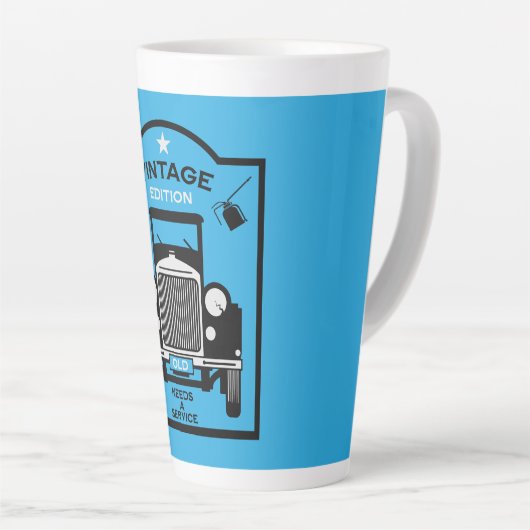 Vierragenarian Happy Birthday Over the Hill Milchtasse (Rechte Ecke)