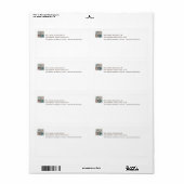 Vierraster-Monogramm-Avery-Label (Vorne)