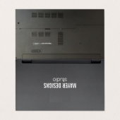 vierseitig gefalteter Laptop-Bildschirm Visitenkarten (Außenseite Aufgefaltet)