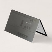 vierseitig gefalteter Laptop-Bildschirm Visitenkarten (Rückseite)