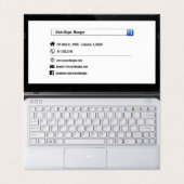 vierseitig gefalteter Laptop-Bildschirm Visitenkarten (Innenseite Aufgefaltet)