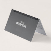 vierseitig gefalteter Laptop-Bildschirm Visitenkarten (Vorderseite)