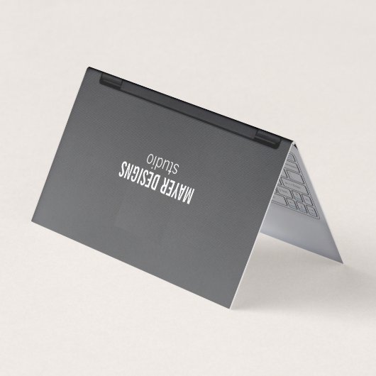 vierseitig gefalteter Laptop-Bildschirm Visitenkarten (Vorderseite)