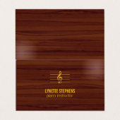 vierseitige Piano-Lehrerkarte Visitenkarten (Außenseite Aufgefaltet)