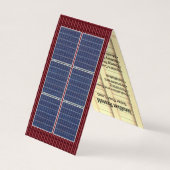 Vierseitiges Dachdach mit Sonnengitter-Roter Dachb Visitenkarten (Rückseite)