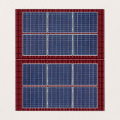 Vierseitiges Dachdach mit Sonnengitter-Roter Dachb Visitenkarten (Außenseite Aufgefaltet)