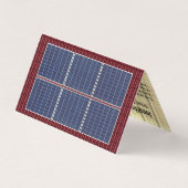 Vierseitiges Dachdach mit Sonnengitter-Roter Dachb Visitenkarten (Rückseite)