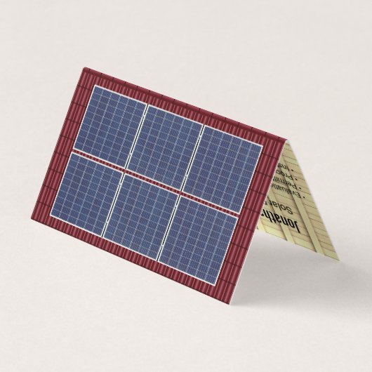 Vierseitiges Dachdach mit Sonnengitter-Roter Dachb Visitenkarten (Rückseite)