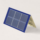 Vierseitiges Dachdach Solarenergie Blue Dach Visitenkarten (Rückseite)