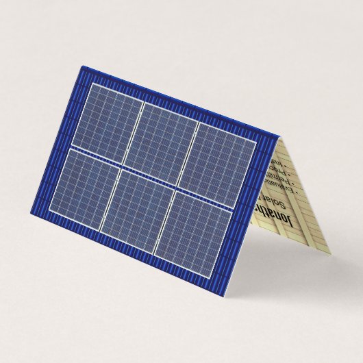Vierseitiges Dachdach Solarenergie Blue Dach Visitenkarten (Rückseite)