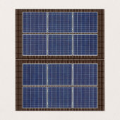 Vierseitiges Dachdach Solarenergie Brauner Dachbod Visitenkarten (Außenseite Aufgefaltet)