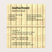 Vierseitiges Dachdach Sonnengleißdach Visitenkarten (Innenseite Aufgefaltet)