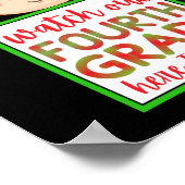 VIERSTGRAD HIER SEHEN, KOMME ICH lustig niedlich Poster (Ecke)