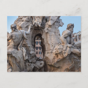 Vierströmebrunnen auf der Piazza Navona - Rom Postkarte