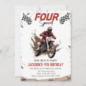 Viertaktes Bike-Abenteuer Geburtstagsparty Einladung (Vorderseite)