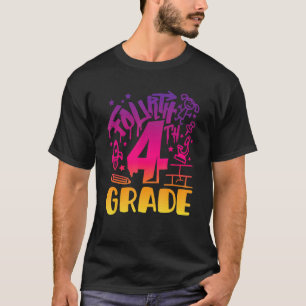 Vierte 4. Klasse erster Schultag zurück zur Schule T-Shirt