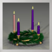 Vierte Adventswoche Poster (Vorne)