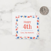 Vierte Aquarellfarbenkarte Juli - Flachbildschirm Mitteilungskarte (Vorderseite/Rückseite Beispiel)